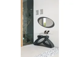 Specchio moderno ovale in agglomerato Eclipse di Target Point