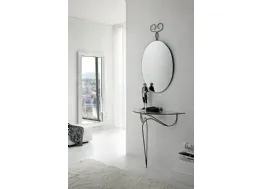 Specchio classico con cornice in ferro battuto arricciato Nilo di Target Point