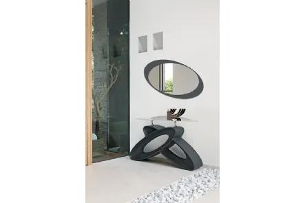 Specchio moderno ovale in agglomerato Eclipse di Target Point
