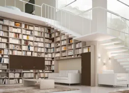 Libreria in 3d con molte combinazioni e grandezze