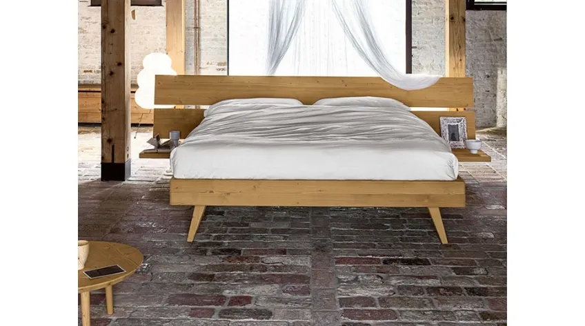 letto matrimoniale in legno