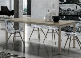 Tavolo moderno allungabile in metallo e vetro Auriga 140 di Target Point