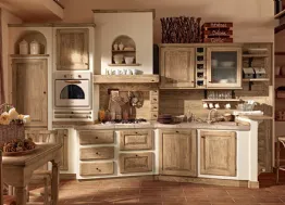 Cucina in legno e muratura Polina Gianduia di Zappalorto