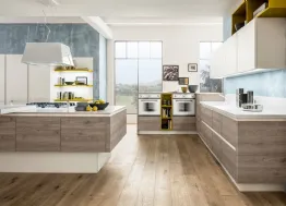 Cucina ad angolo con isola Oriente di Arrex