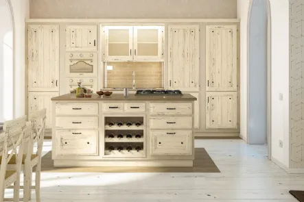 Cucina shabby chic in legno Giulietta di Zappalorto