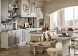 Cucina con isola shabby chic Sogno di Zappalorto