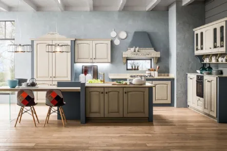 Cucina shabby in legno massiccio  Comp 01 di Arrex